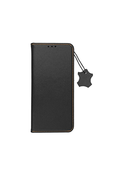 Techwave Θήκη από γνήσιο δέρμα για Xiaomi Redmi Note 14 Pro 4G μαύρη