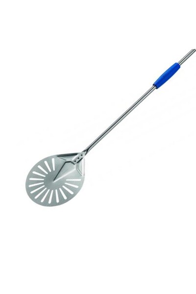GiMetal Spatulă pentru pizza Azzura ø20cm, L150/171cm, rotundă, perforată, di...