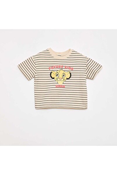 KIABI Disney 'Simba' Short-Sleeved T-shirt WHITE