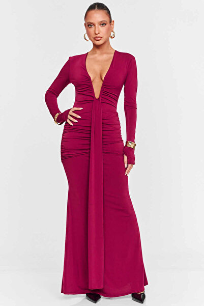 Andress Boutique Rochie Maxi Tania, Bordeaux
