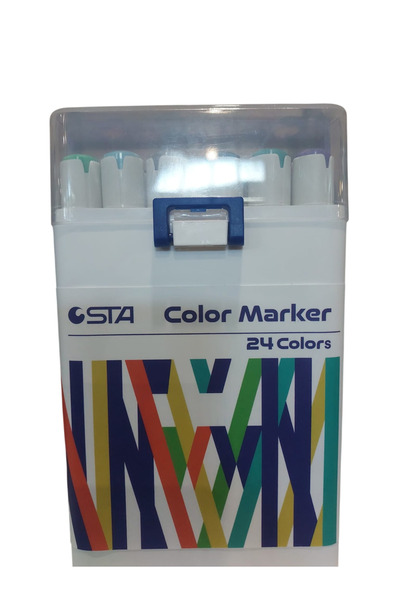 STA Çift Uçlu Alkol Bazlı Marker Kalem Çift Uçlu 1-7 Mm 24 Renk Sta-910324