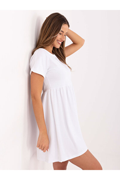 rue parıs Rochie Dama Mini, Lejera, RUE PARIS, Alb de Vara Model RV-SK-5672.03P