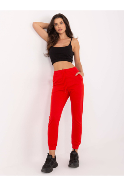 MARIQUITA Pantaloni Trening Dama, MARIQUITA, Bumbac, Sport, Rosu, model TO-DR...