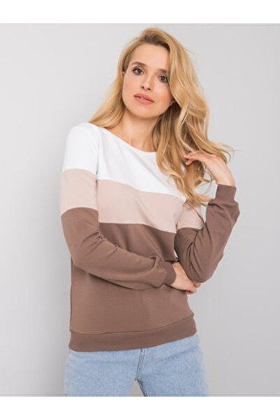 rue parıs Women's Sweatshirt, RUE PARIS, Cotton, Long Sleeve, Brown, model RV...