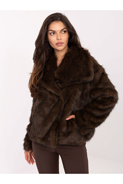 rue parıs Women's Jacket, RUE PARIS, Polyester, Long Sleeve, Dark Brown, mode...