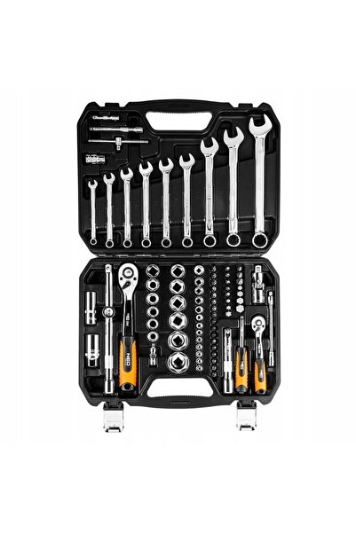 NEO Tools Set de chei tubulare 1/4, 1/2, 82 piese Trusă de scule CrV