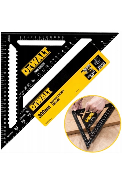 NO BRAND Riglă unghiulară Riglă de tâmplar 300mm Dewalt