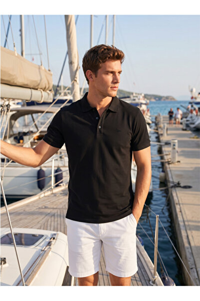 Sparrow Polo Collar Slim Fit Embroidered 100% Cotton Premium T-Shirt