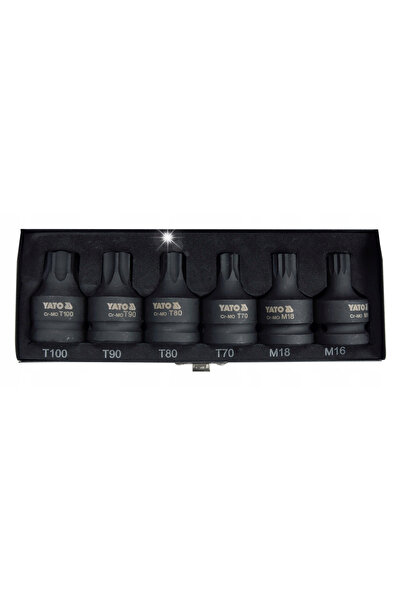 yato Set de chei de impact cu tijă, tip TORX și SPLINE, 3/4