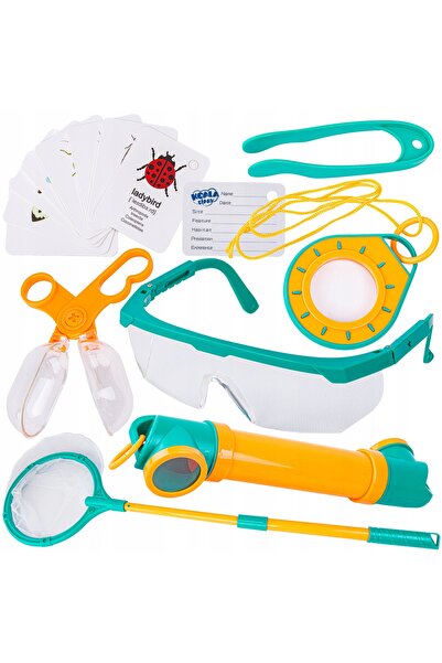 DK Set Mic călător lanternă plasă pentru fluturi binoclu lupă accesorii