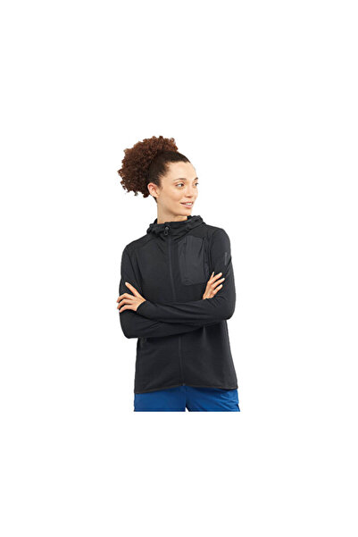 Salomon Essential Lightwarm Women's Outdoor Jacket Lc1946600 Black