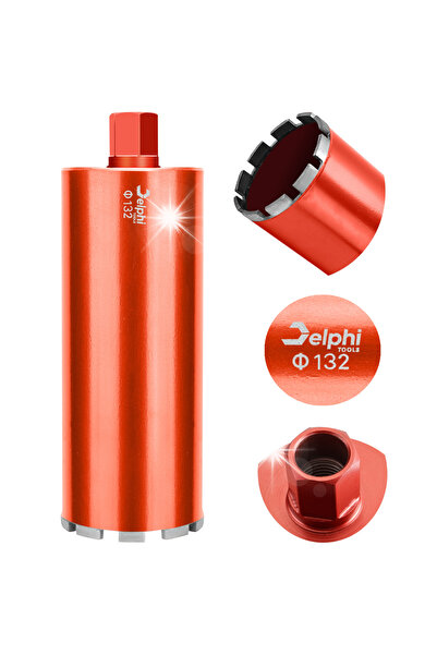Delphi Tools Burghiu diamantat pentru beton 132 x 450mm, burghiu de găurit cu...