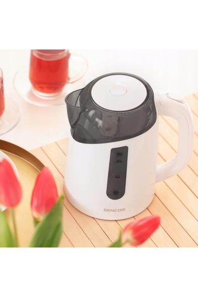 Sencor Fierbător electric fără fir 1,7 L 2200 W din plastic alb