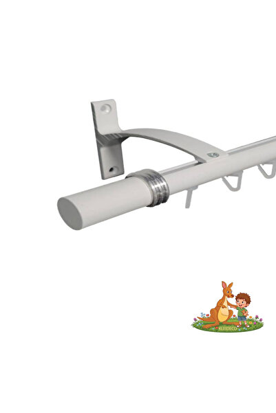 KLEIDECO Simple curtain rail IBIZA, Metal, Diameter 19 mm, MARBELLA ends, 340...