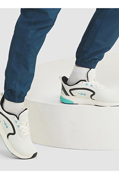Campus Men's White Low-Top Sneakers - Lightweight with Comfortable White Sole