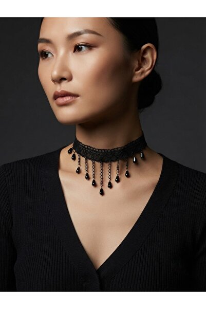 Jivva's Collection Gothic Black Lace Necklace. Vintage Inspired Black Lace.