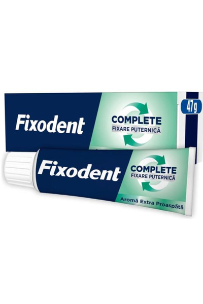 Fixodent Крем за фиксиране на протези - Комплексно Екстра Свежо усещане, 47 г