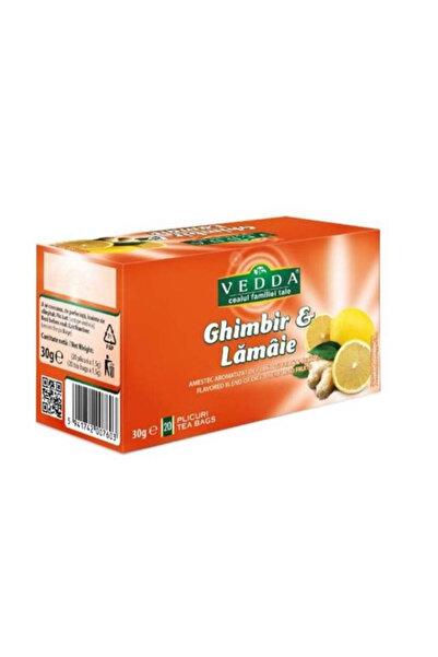 Vedda Ceai de Ghimbir si Lamaie - Vedda, 20 plicuri x 1.5 g