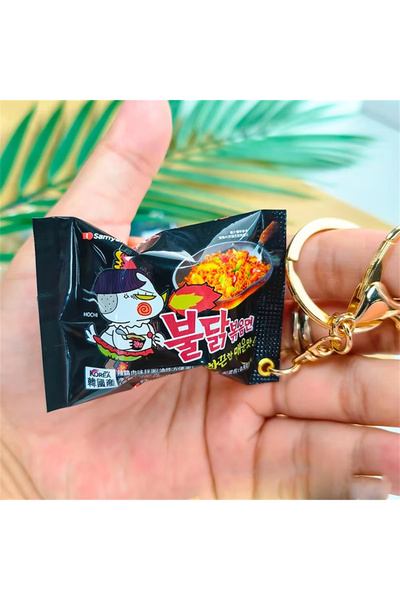 Choice1 black Simulation Instant Noodles Keychain On The Phone Mini Snacks Pe...