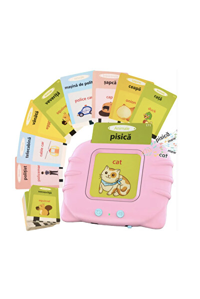 WaltStore Jucarie Montessori Bilingva Romana si Engleza pentru Copii, 112 Car...