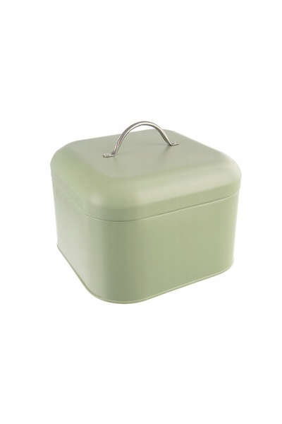 Orion Cutie de pâine metalică de bucătărie, verde, pentru depozitarea pâinilor.