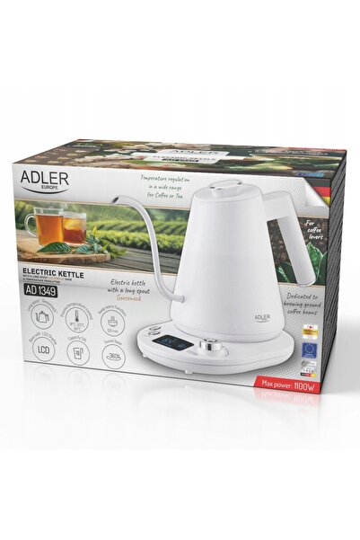 adler Fierbător electric fără fir cu control al temperaturii 1L cu vârf lung