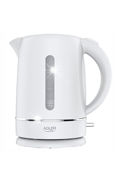 adler Fierbător electric 1,7L Alb 2200W bază rotativă AD1385W