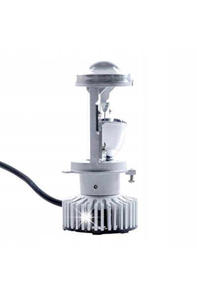EinParts Automotive Bec H4 bi-LED cu lentilă proiector pentru motocicletă și ...