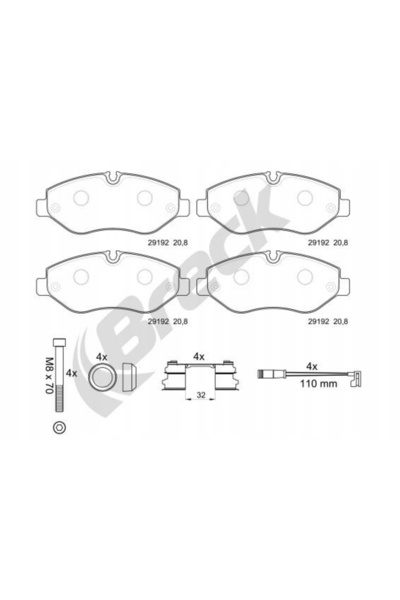 Breckner Plăcuțe de frână față MERCEDES SPRINTER 3,5-T (906), SPRINTER 3-T (9...