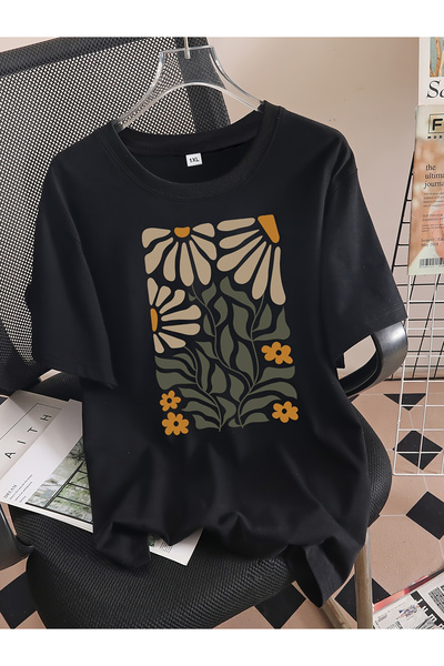 121 Plus Size - Plus Size - Plus Size Letter Print T-Shirt, Short Sleeve, Rou...