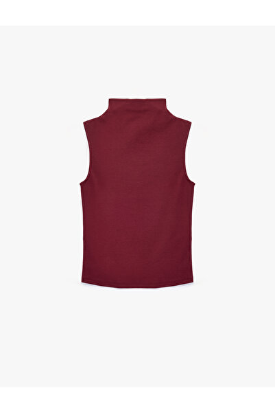 Koton Cotton Stand Collar Slim Fit Sleeveless Bodysuit