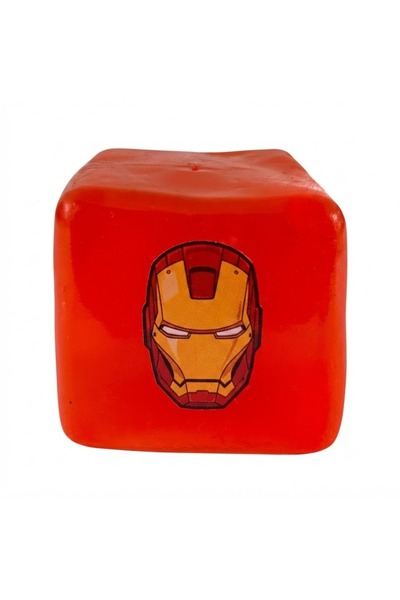 HOME MODE Iron Man Gel Squishy Cube - Superhero Stress Ball Toy for Kids