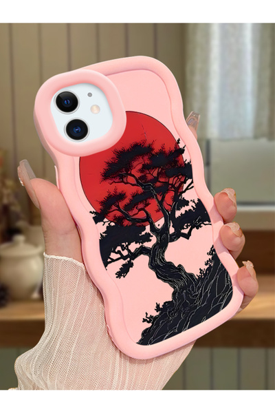 Hontinga iPhone 11 Compatible Case Camera Protector Pink Silicone Couple Phon...