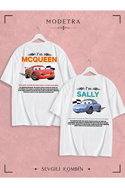 Modetra Women Men Sally Mcqueen Cars Design Back Printed Lover Couple Combina...