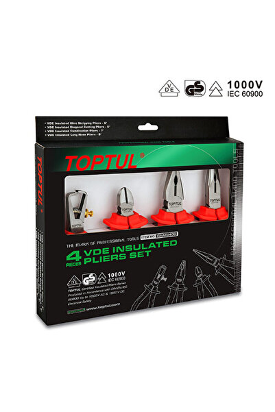 TOPTUL Set 4 clesti izolati 1000V