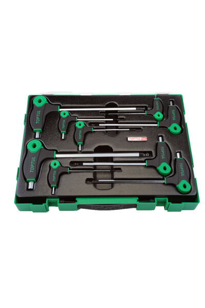TOPTUL Hex key set with handle 9 pieces