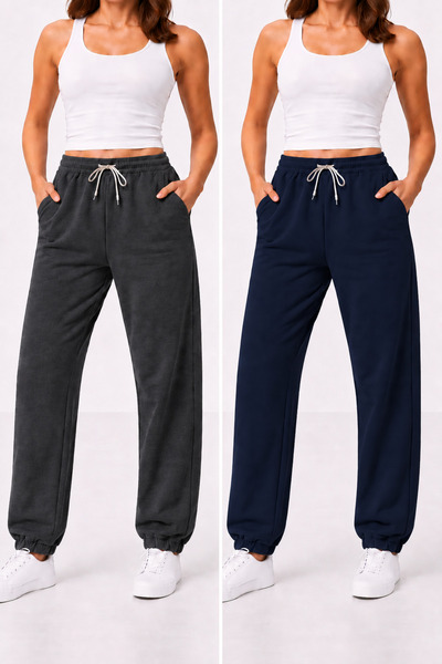 ZİYMO 2-Piece Women's Elastic Waist Trackpants