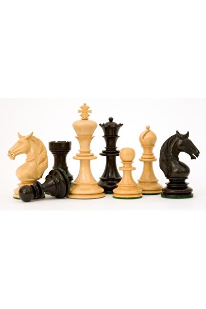 Sunrise Chess & Games UNICORN EBONY 4.25" chess pieces.