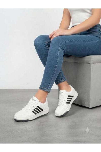 Lütfi Women's White Sneaker Daily Orthopedic Sole Walking Sports Shoes