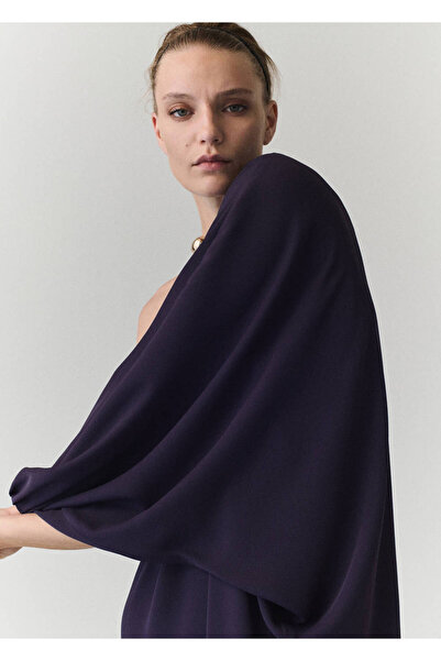 MANGO Woman Asymmetric dress with necklace detail