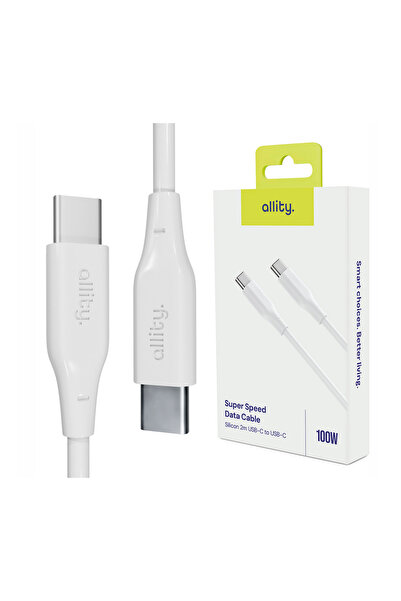 OEM Καλώδιο Allity AUC-02 USB-c - USB-c 2,0 m 100W λευκό