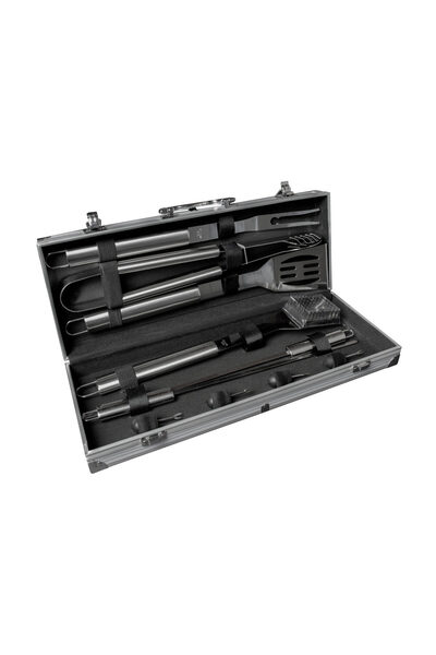 OEM The Source BBQ Tool Set - Ανοξείδωτο σετ εργαλείων Barbeque (12 τεμάχια)