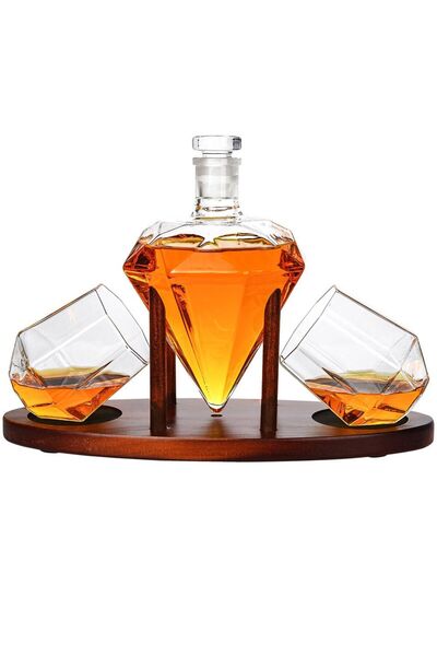 OEM Deluxe Diamond Decanter Set - Σετ Κρυστάλλινης Καράφας Deluxe Diamond
