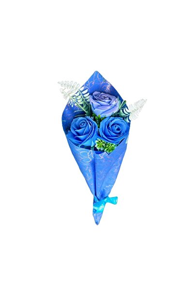 velve Buchet Bloom cu 3 trandafiri de sapun si plante artizanale decorative, ...