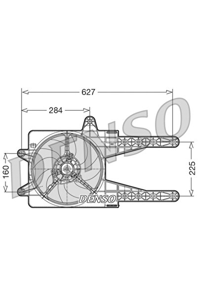 DENSO Ventilator, Radiator Fiat Punto 1.2 10.93-09.99