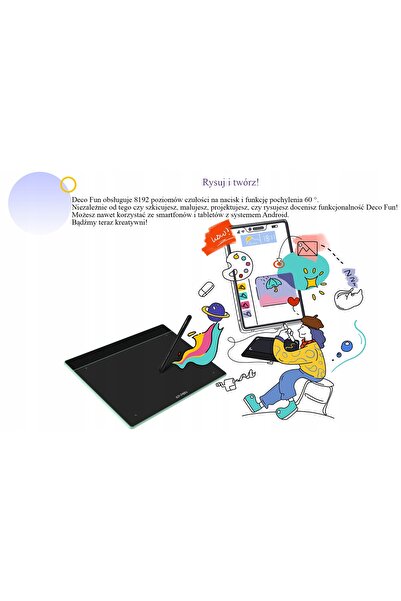 XP-Pen Tabletă grafică Deco Fun L Space Blue