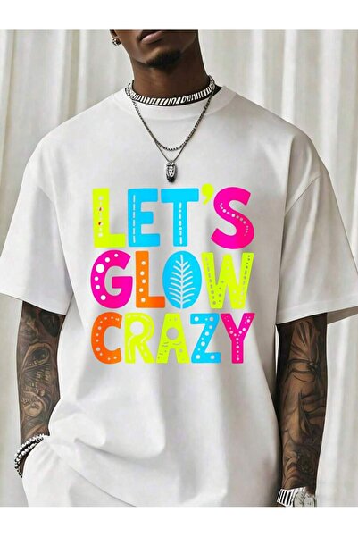 NOURAM تي شيرت رجالي بتصميم جرافيك نيون ملون من Lets Glow Crazy، أسود، مثالي ...