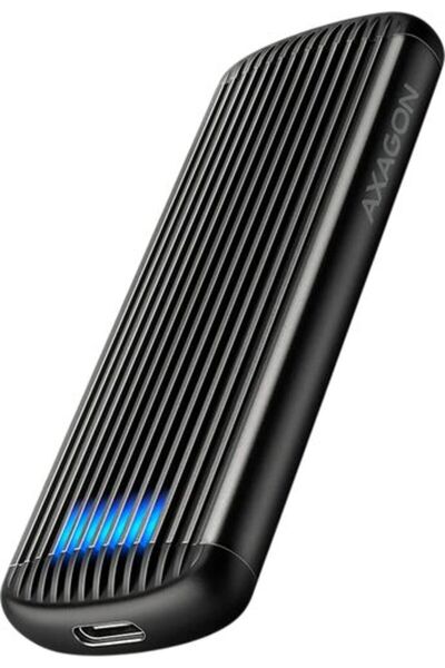 Axagon Suport SSD extern EEM2-SC RIBBED, USB-C, NVMe, 10Gbps, PCIe, Negru