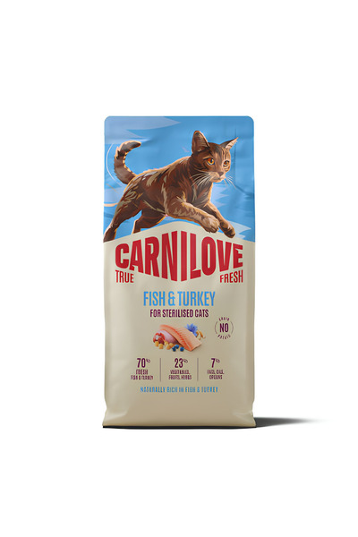 Carnilove TRUE FRESH Cat Dry Fish & Turkey for Sterilised Cats 6KG