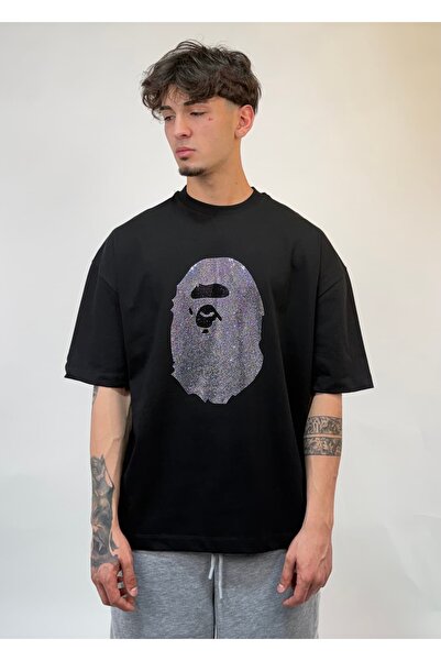 zaee B*pe Taşlı Premium Oversize Μπλουζάκι